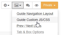 Adding to the guide's custom CSS