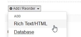 Adding rich text/HTML